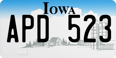 IA license plate APD523