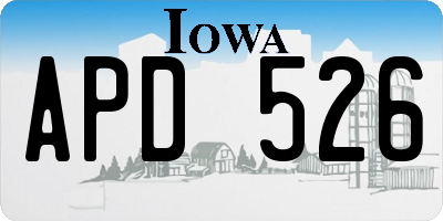 IA license plate APD526