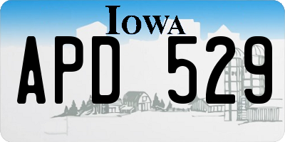 IA license plate APD529