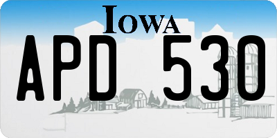 IA license plate APD530