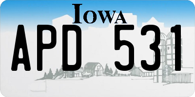 IA license plate APD531