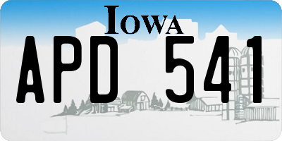 IA license plate APD541