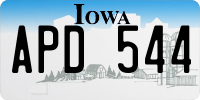 IA license plate APD544