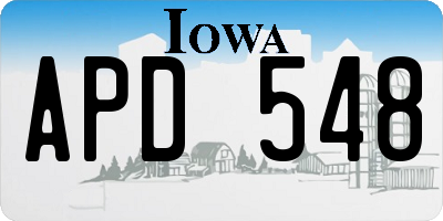 IA license plate APD548