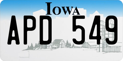 IA license plate APD549