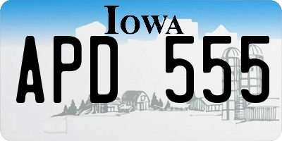 IA license plate APD555