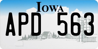 IA license plate APD563