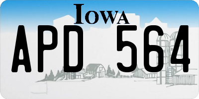 IA license plate APD564