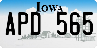IA license plate APD565
