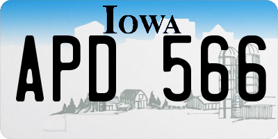 IA license plate APD566