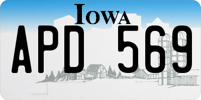IA license plate APD569