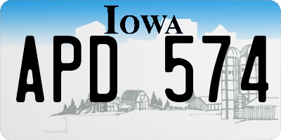 IA license plate APD574