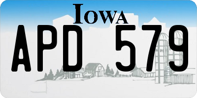 IA license plate APD579