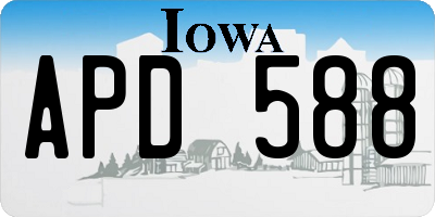 IA license plate APD588