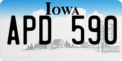 IA license plate APD590