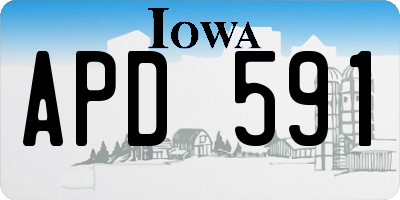 IA license plate APD591