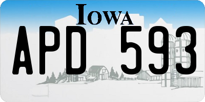 IA license plate APD593
