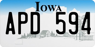 IA license plate APD594