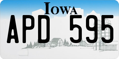 IA license plate APD595