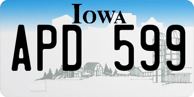 IA license plate APD599