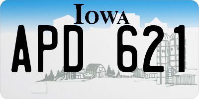 IA license plate APD621