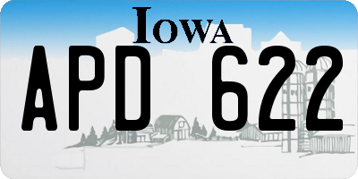 IA license plate APD622