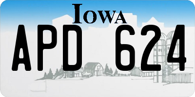IA license plate APD624