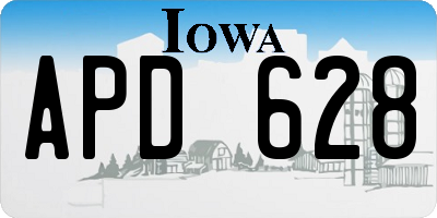 IA license plate APD628