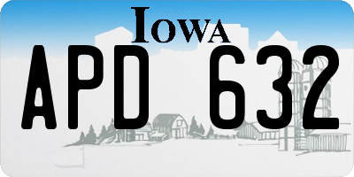 IA license plate APD632