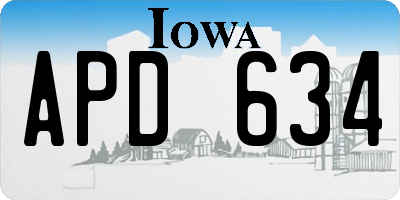 IA license plate APD634