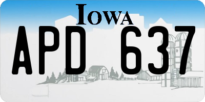 IA license plate APD637