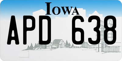 IA license plate APD638