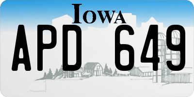 IA license plate APD649