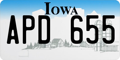 IA license plate APD655