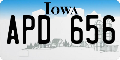 IA license plate APD656