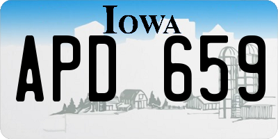 IA license plate APD659