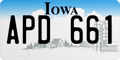 IA license plate APD661