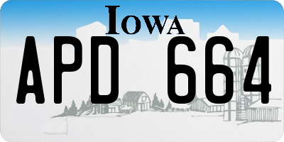 IA license plate APD664