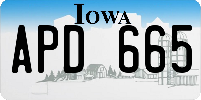 IA license plate APD665