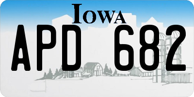 IA license plate APD682