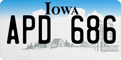 IA license plate APD686