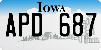 IA license plate APD687