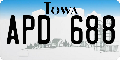 IA license plate APD688