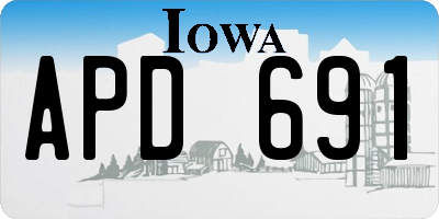 IA license plate APD691