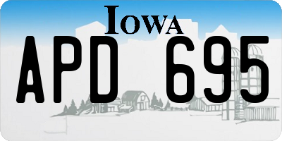 IA license plate APD695