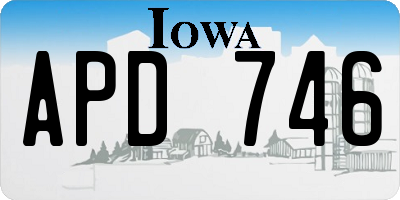 IA license plate APD746