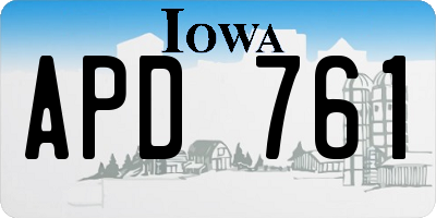 IA license plate APD761