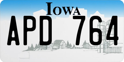 IA license plate APD764