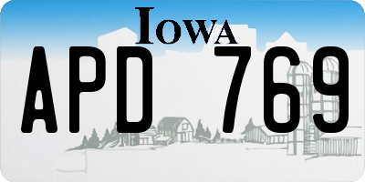 IA license plate APD769