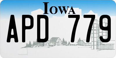 IA license plate APD779